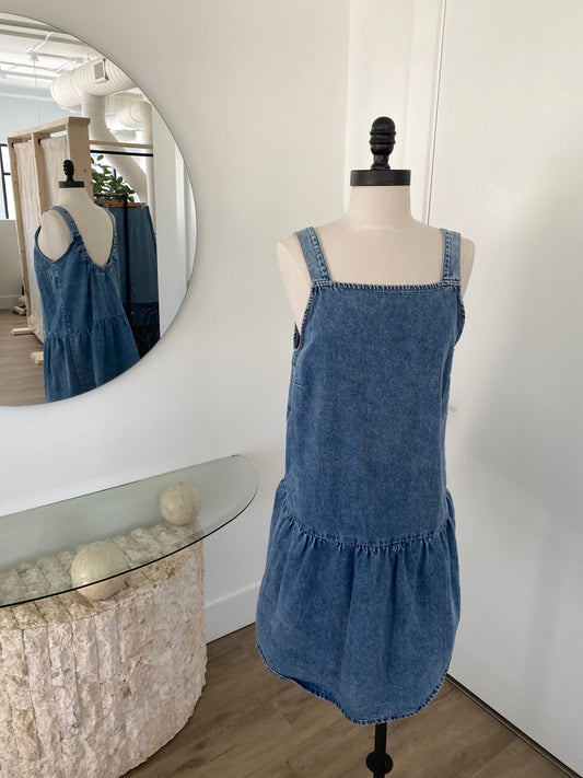 Denim Drop Waist Dress